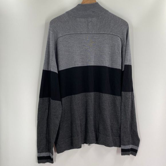Goodman Brand Color Block Full Zip Sweater - Picture 3 of 5